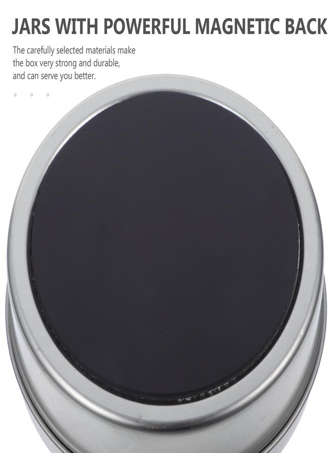 جارنيك علب ألومنيوم من جارنيك سعة 3 أونصات - علبة توابل دائرية بمغناطيس - علب تخزين معدنية بغطاء لولبي شفاف لتخزين التوابل والحلويات ومرطب الشفاه والشموع - Image 5