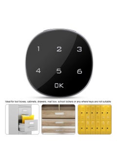 Excefore Cabinet Lock Digital Code Lock Touch Screen 15 Digital Combination Locks Electronic Anti-Theft Lock for Wardrobe Tool Box Cabinet Drawer Mailbox School Locker  - Image 4