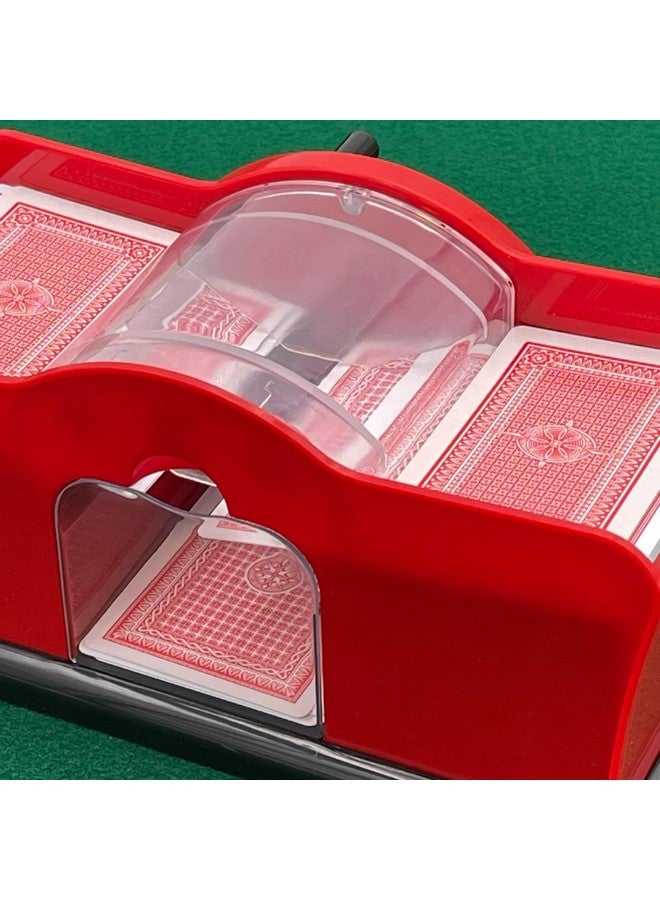 CHH خلاط بطاقات يدوي CHH - خلاط بطاقات يدوي لبطاقات اللعب بحجم قياسي أو بريدج - هادئ وسهل الاستخدام - مصمم لعدد 2 من الطوابق - Image 3