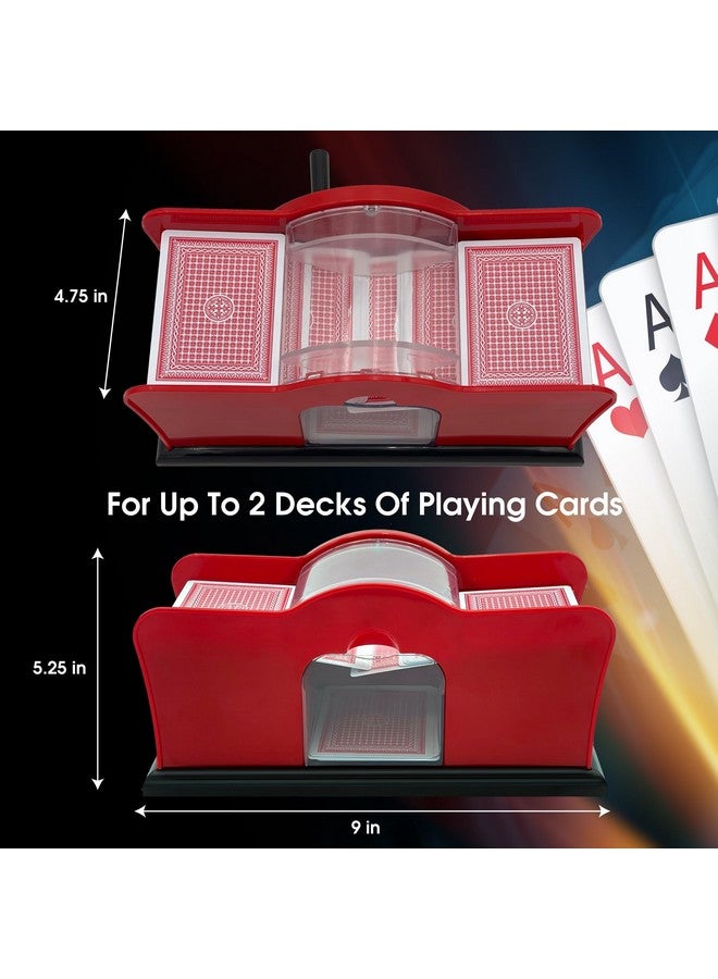 CHH خلاط بطاقات يدوي CHH - خلاط بطاقات يدوي لبطاقات اللعب بحجم قياسي أو بريدج - هادئ وسهل الاستخدام - مصمم لعدد 2 من الطوابق - Image 5