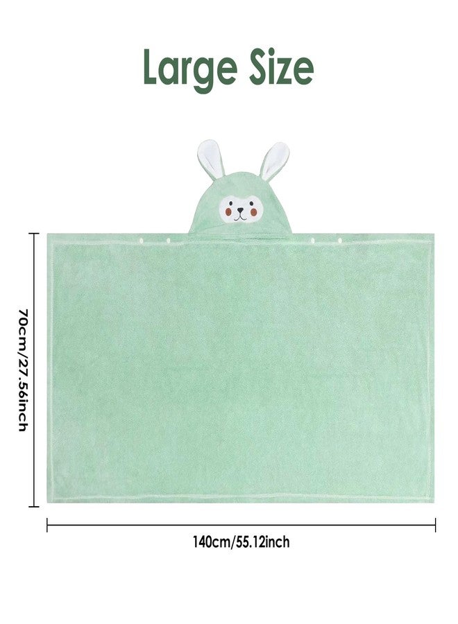 decalsweet Kids Hooded Bath Towels Beach Towel Girls Boys Soft Swim Pool Cover Up Super Absorbent Cute Cartoon Animal - Image 2