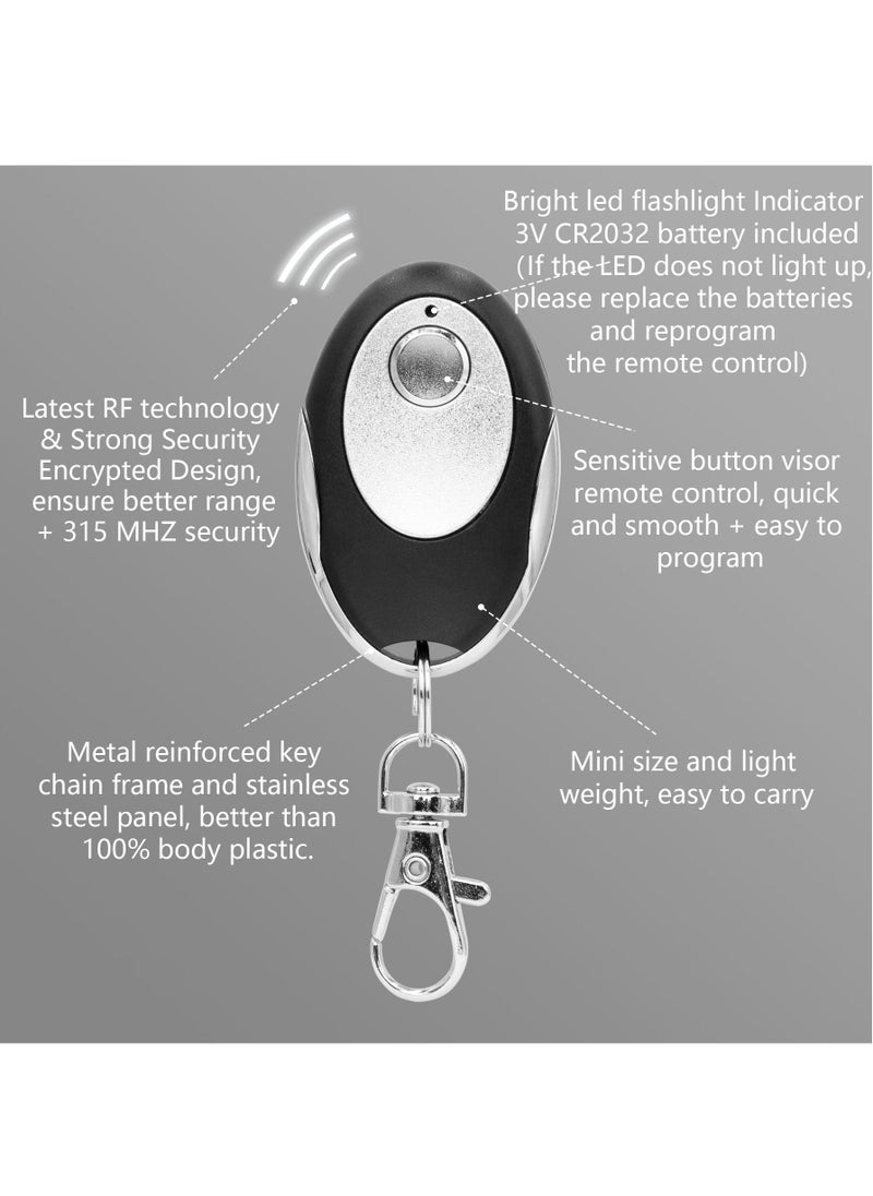 315MHz Purple Learn Button Garage Door Remote Control Keychain Compatible with Sears Craftsman 139.53753 - LiftMaster 370LM 371LM 372LM 373LM - Chamberlain 950D 953D 956D (2 Pack) - Image 5