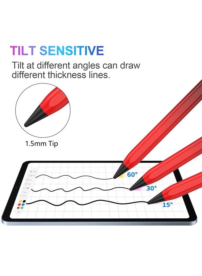 COO Stylus Pen for iPad 2018-2022 with Palm Rejection, Active Pencil for Apple iPad 10th/9th/8th/7th Generation, iPad Pro 11/12.9 inch, iPad Air 5th/4th/3th Gen, iPad Mini 6th/5th Gen (Black and Red) - Image 3