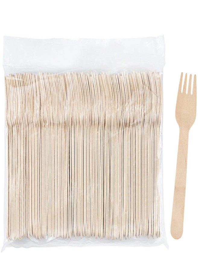 Hedume 300 Pack Disposable Wooden Forks, Biodegradable and Compostable, Party Supplies for Any Graduation, Luau, Tea Party and More - Image 1