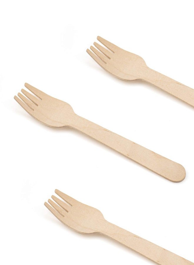 Hedume 300 Pack Disposable Wooden Forks, Biodegradable and Compostable, Party Supplies for Any Graduation, Luau, Tea Party and More - Image 3