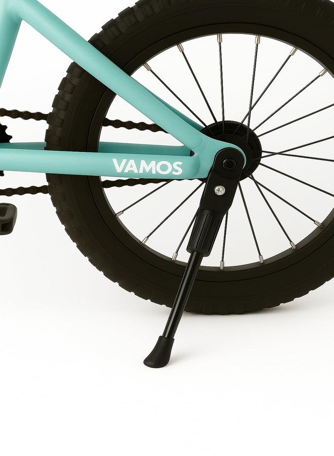 VAMOS® 20 Inch Cycle Stand & Kickstand for 20T Bicycles | Fits Tyre Size 20×1.75 / 2.125 / 2.35 / 2.40 | Heavy-Duty Steel Side Stand with Anti-Slip Rubber Base | Hub Axle Bracket Mount - Image 3