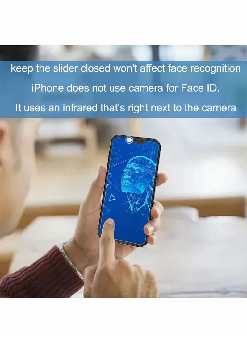 Y&D - Front Camera Privacy Guard Protects and Security Without Compromising Facial Recognition Compatible with iPhone 13, 13 Mini, Pro, Pro Max, 1pcs Silver - Image 1