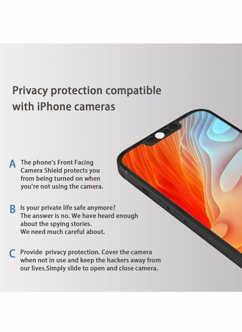 Y&D - Front Camera Privacy Guard Protects and Security Without Compromising Facial Recognition Compatible with iPhone 13, 13 Mini, Pro, Pro Max, 1pcs Silver - Image 1