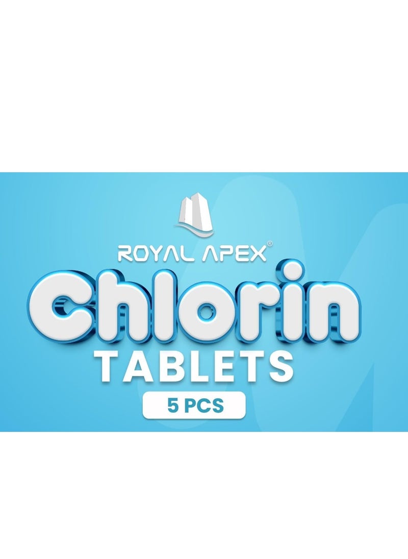 Royal Apex Royal Apex BLUQUA Slow-dissolving Chlorine Tablets 1KG, Multi Functional Slow Dissolving Long-Lasting Water Effervescent Disinfection Treatment Sunlight/UV Protection, TCCA 3" 200g x 5 pcs, Made in EU (2 Tin (10 Tablet))  - Image 5