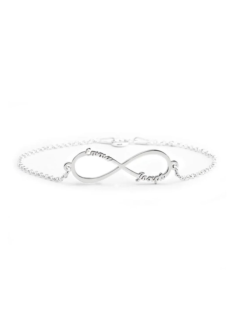 Silver 925 Personalized Infinity Name Bracelet