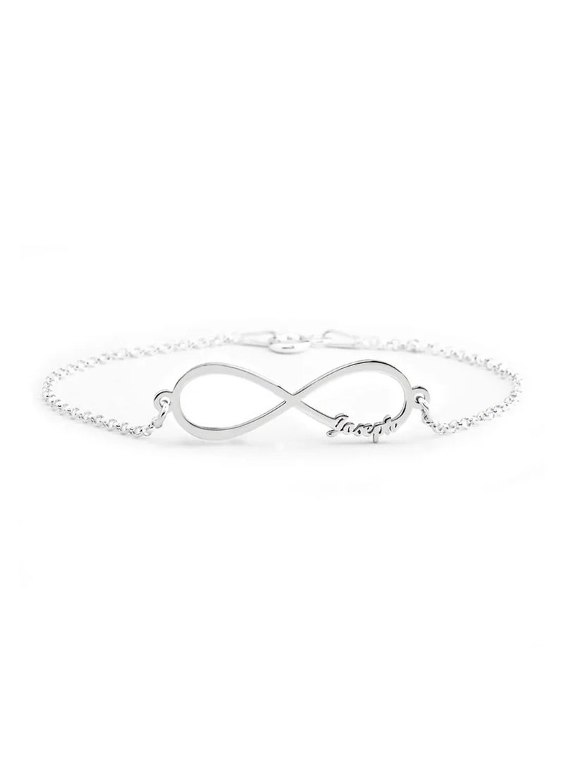 Silver 925 Personalized Infinity Name Bracelet
