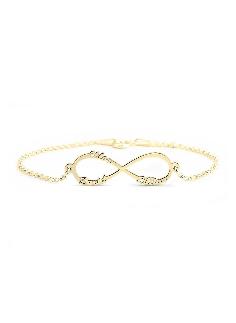 Silver 925 Personalized Infinity Name Bracelet