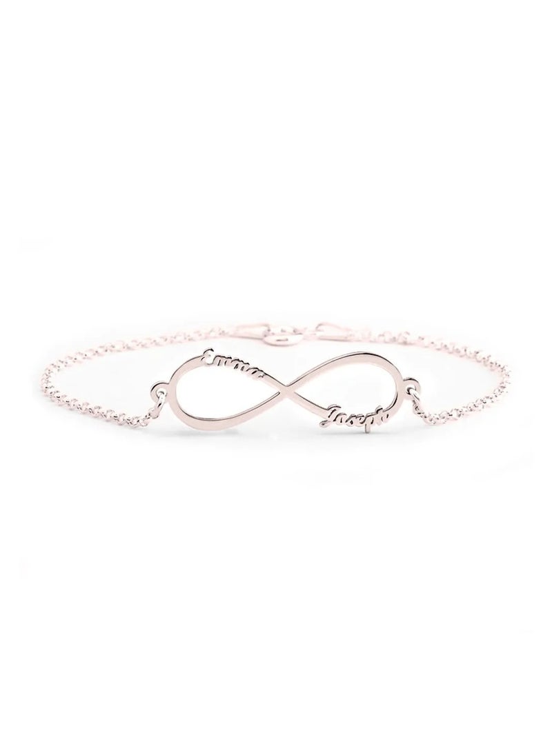 Silver 925 Personalized Infinity Name Bracelet