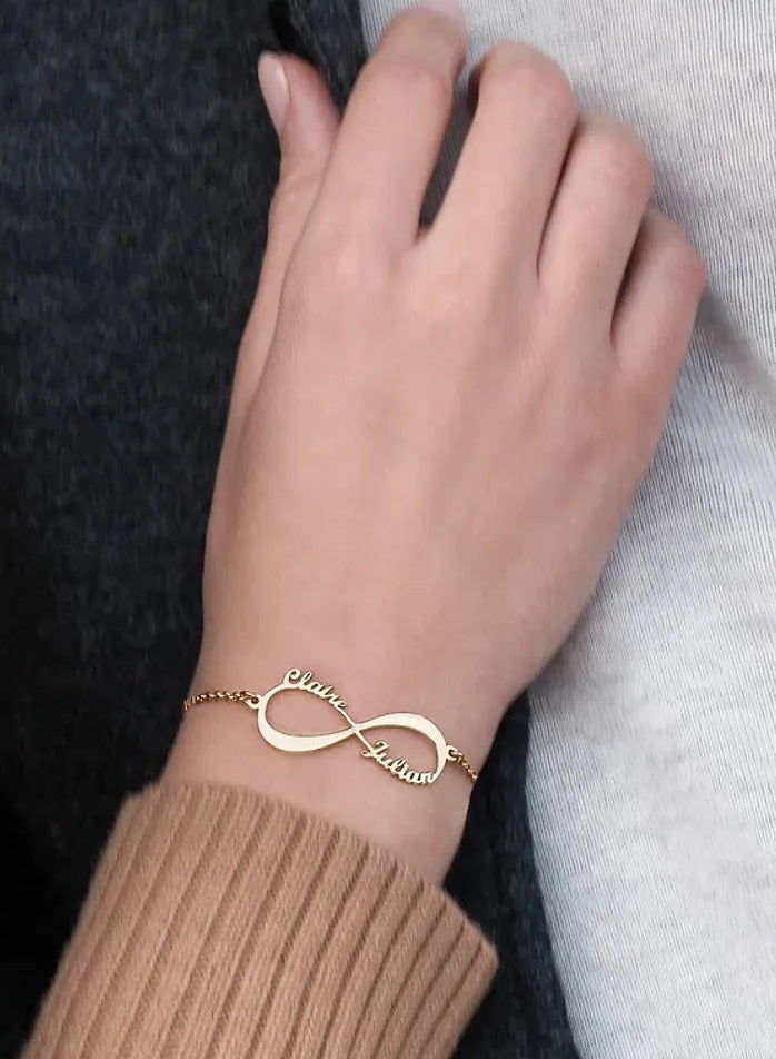 Silver 925 Personalized Infinity Name Bracelet