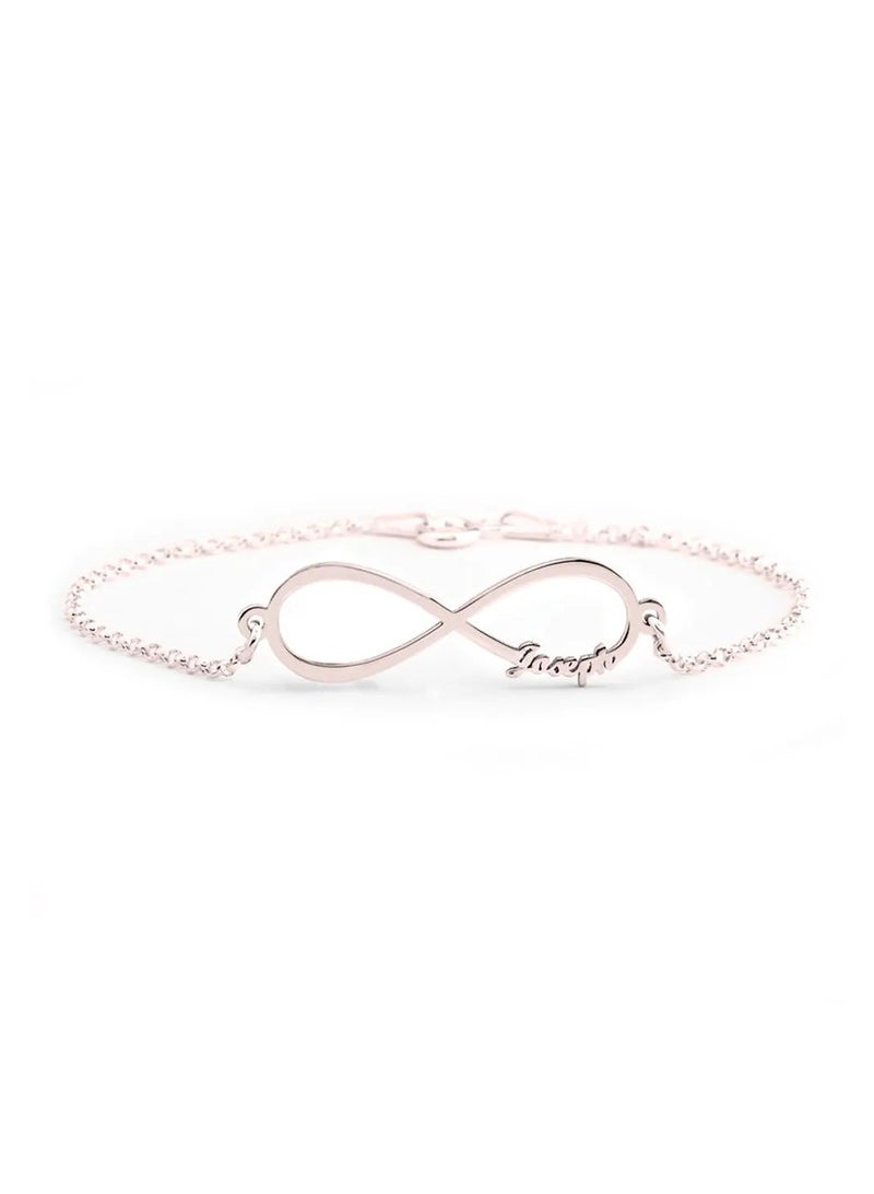 Silver 925 Personalized Infinity Name Bracelet