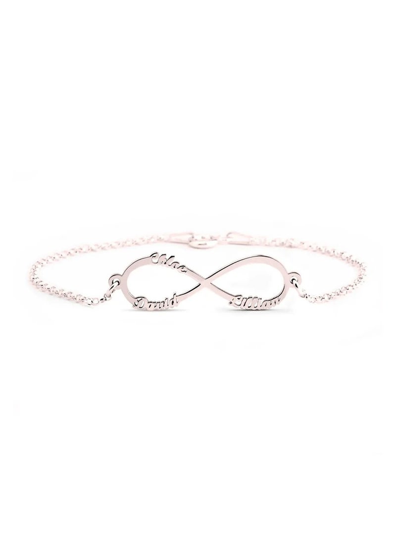 Silver 925 Personalized Infinity Name Bracelet