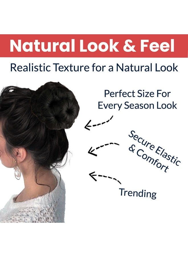 TEMPERIA Hair Buns for Women - Juda Accessories For Women - Hair Buns Clip - Artificial False Fake Hair Donuts Bun Maker Extension - Black - Pack of 1 - Image 3