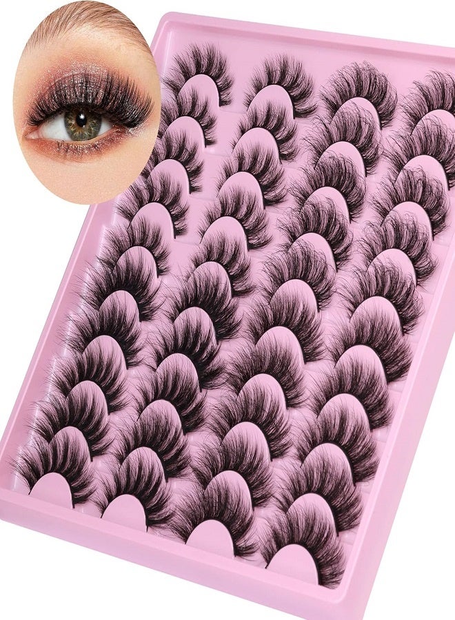Shein Mink False Eyelashes - 20 Pairs of Natural-Looking Fluffy Mink Lashes, Soft Cat Eye Lashes, Reusable - Image 2