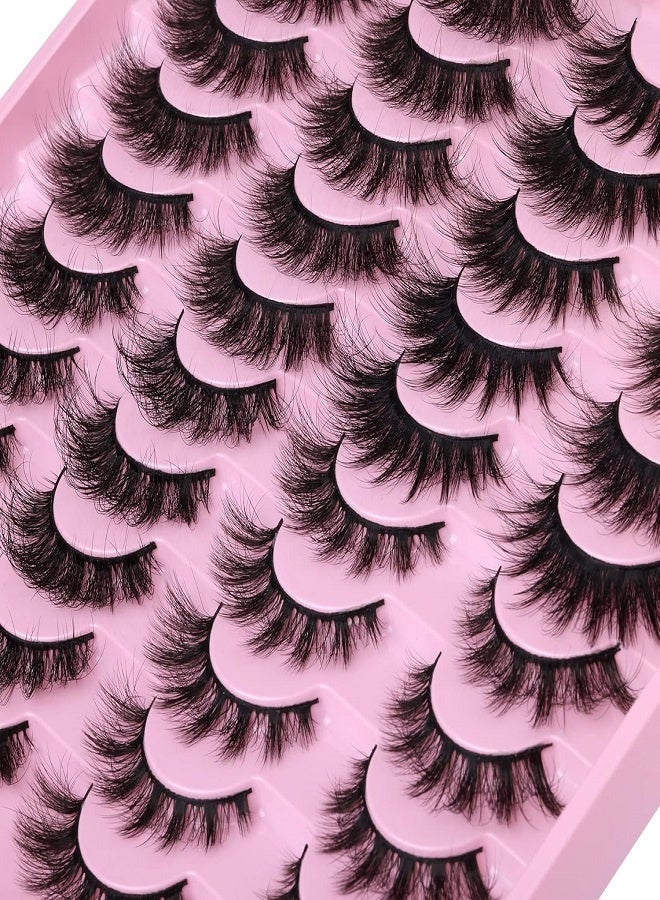 Shein Mink False Eyelashes - 20 Pairs of Natural-Looking Fluffy Mink Lashes, Soft Cat Eye Lashes, Reusable - Image 3