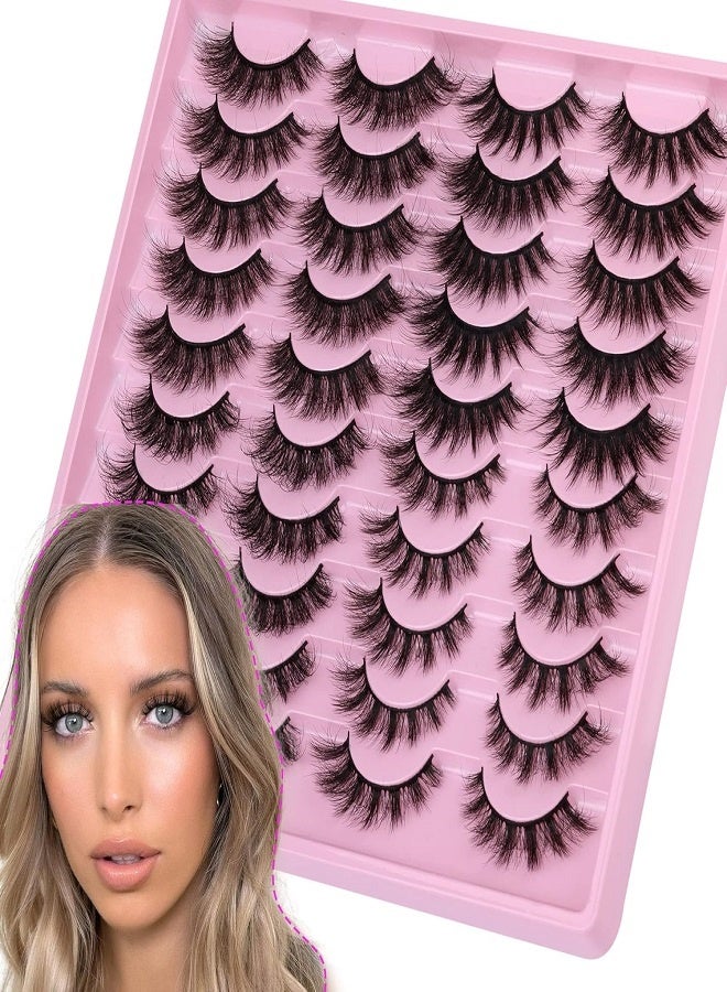 Shein Mink False Eyelashes - 20 Pairs of Natural-Looking Fluffy Mink Lashes, Soft Cat Eye Lashes, Reusable - Image 4