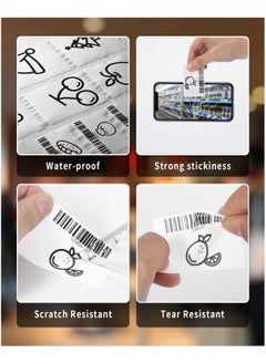 phomemo 3 Rolls Multi-Purpose Square Self-Adhesive Label for M110/ M120/ M200/ M220/ M221 Label Printer, 40x30mm, 230 Labels/Roll (White)  - Image 3