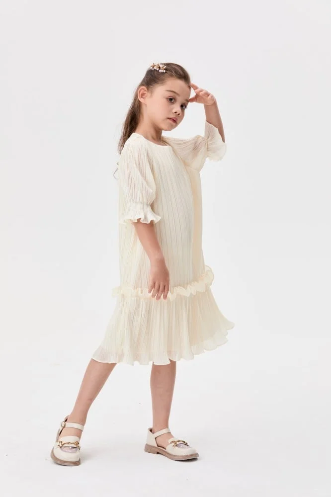 Tenda Ruffled Pleated Dress