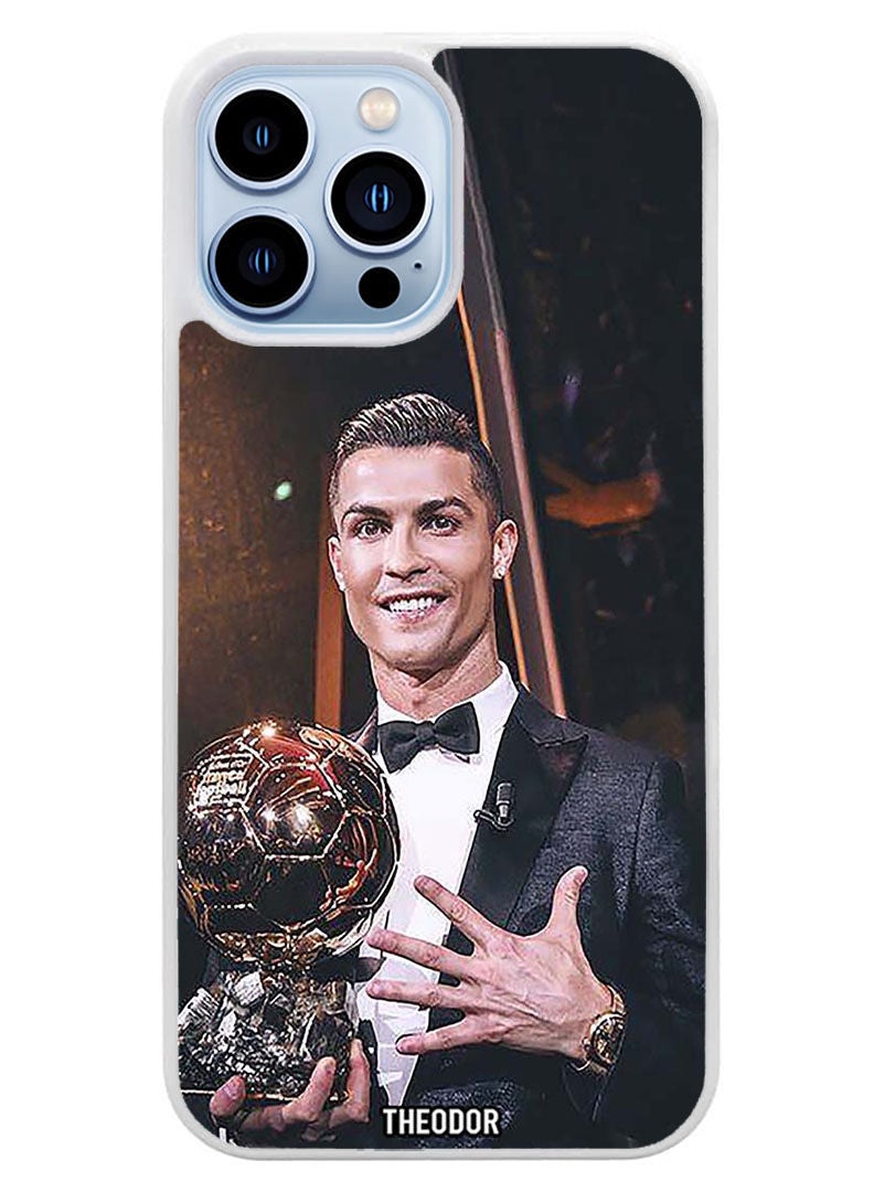 Theodor Protective Case Cover For APPLE IPHONE 14 Pro Max Ronaldo (White Bumper) - Image 1