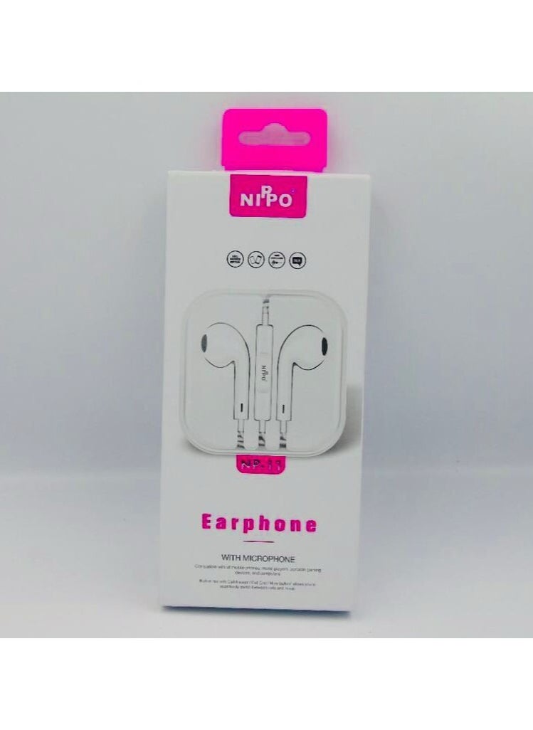 Nippo Nippo Wired Earphone With good Qualtiy NP-11 