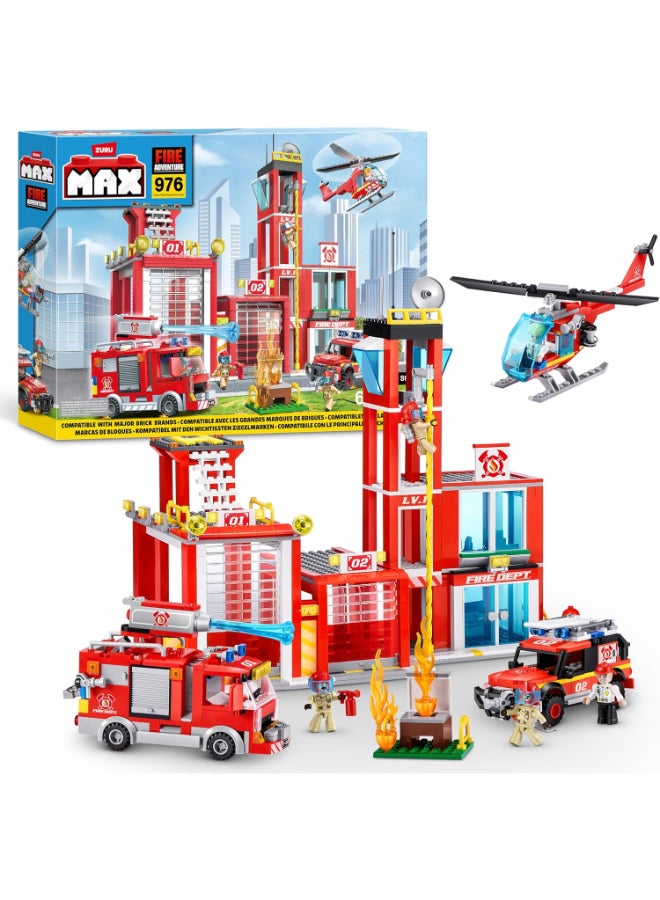 Zuru Max MAX Adventure Fire Station Playset (976 pieces) - Image 1