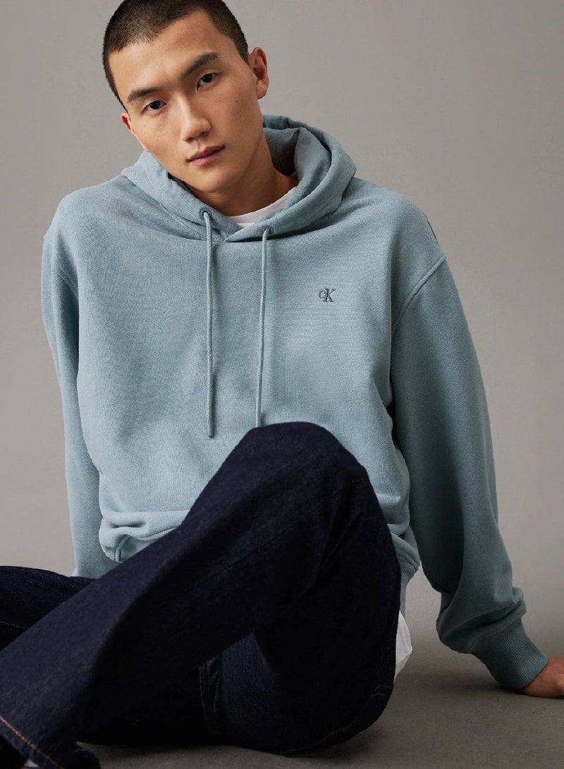 كالفن كلاين جينز هودي من قطن تيري - Image 3