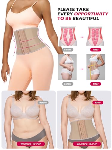 Atbuty Short Torso Waist Trainer for Women Cincher Corset Latex 8 Inch Slimming Girdle for Tummy Control Lower belly - Image 3