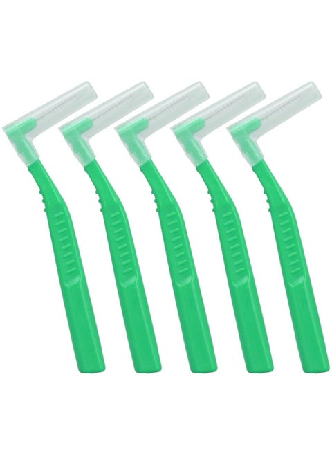 5x L Shaped Interdental Brushes for Effectively Cleaning Plaque and Removing Accolades Suitable for Dental Care (Green)