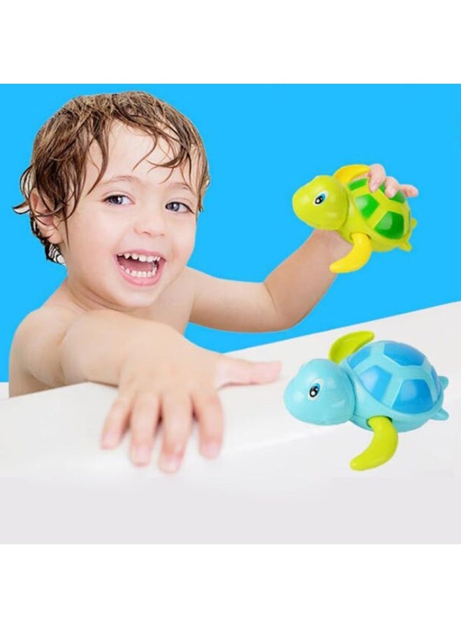 WedFeir 3pcs Bath Swimming Turtle Toy for Baby Toddler, Wind Up Chain Bathing Water Toy, Swimming Bathtub Pool Cute Swimming Turtle Toys for Boys Girls. - Image 4