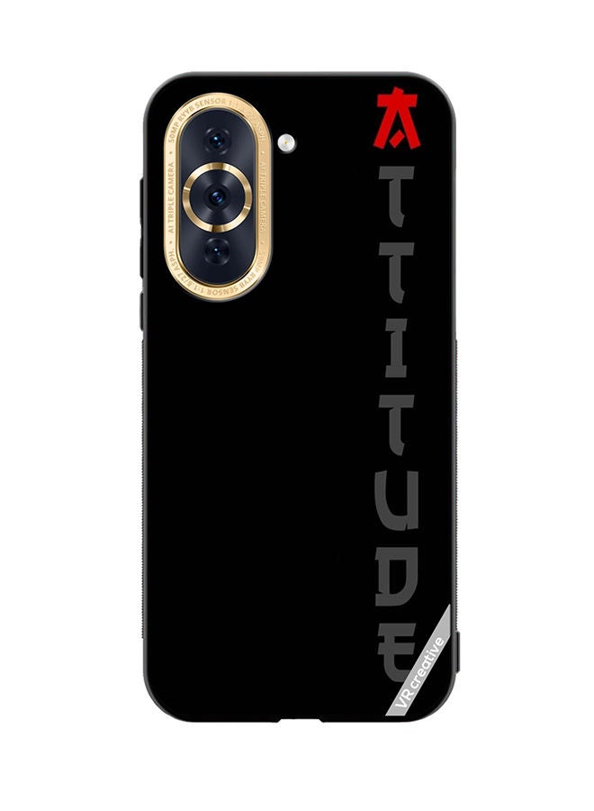 VR CREATIVE Protective Case Cover For Huawei Nova 10 Black With Text Design Multicolour - Image 1