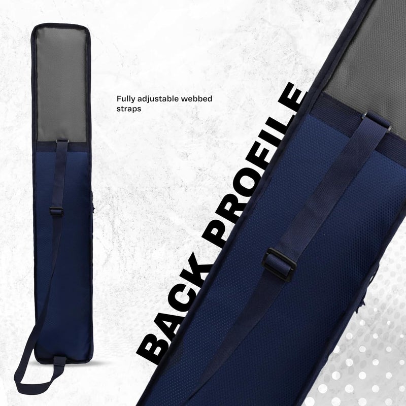 WHACKK Hayden Grey Cricket Bat Cover Polyester Material, Premium Full Size Cover for Wooden and Plastic Bats with Heavy Duty Stitched Strap - Made in India - Image 5