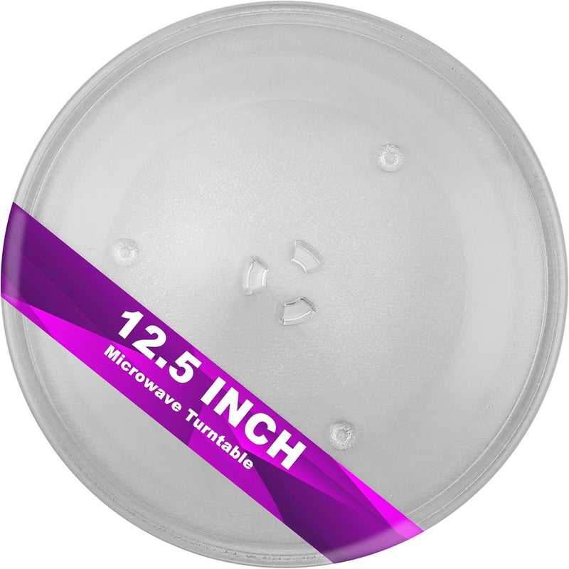 METER STAR 12.5" Microwave Turntable Glass Plate Replacement for Panasonic 12570000008334 & Frigidaire 5304509437 - Y-Bottom General, Heat-Resistant & Universal Fit (12.5 Inch) - Image 1