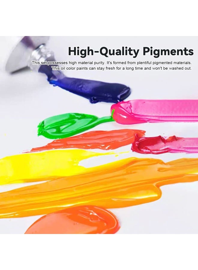 PAUL RUBENS Oil Paint, 12 Neon Colors with High Saturation, 50ml Large Tubes, Faster Drying Time, Art Supplies for Artists, Students, Beginners - Image 3