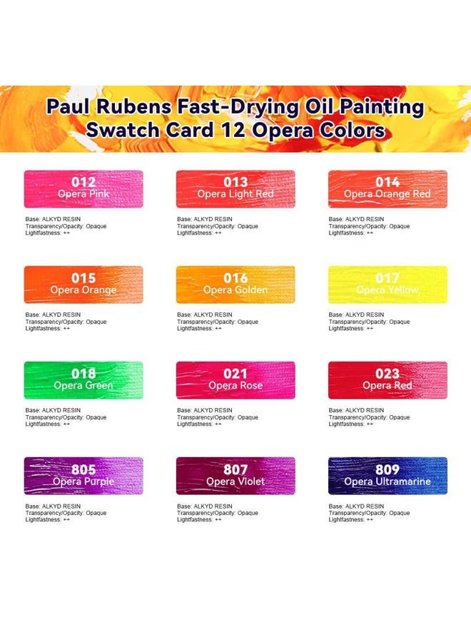 PAUL RUBENS Oil Paint, 12 Neon Colors with High Saturation, 50ml Large Tubes, Faster Drying Time, Art Supplies for Artists, Students, Beginners - Image 5