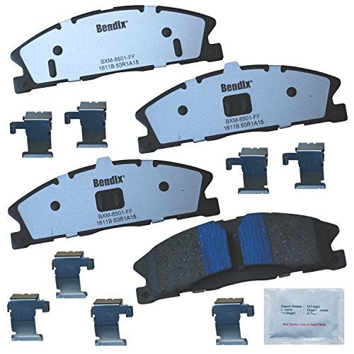 Bendix Fleet Metlok PBD1611B Semi-Metallic Front Brake Pads for Ford Flex 2015-2013, Police Interceptor Sedan 2017-2013, Police Interceptor Utility 2015-2013, Lincoln MKS 2013, MKS 2015, MKT 2015-2013 - Image 1
