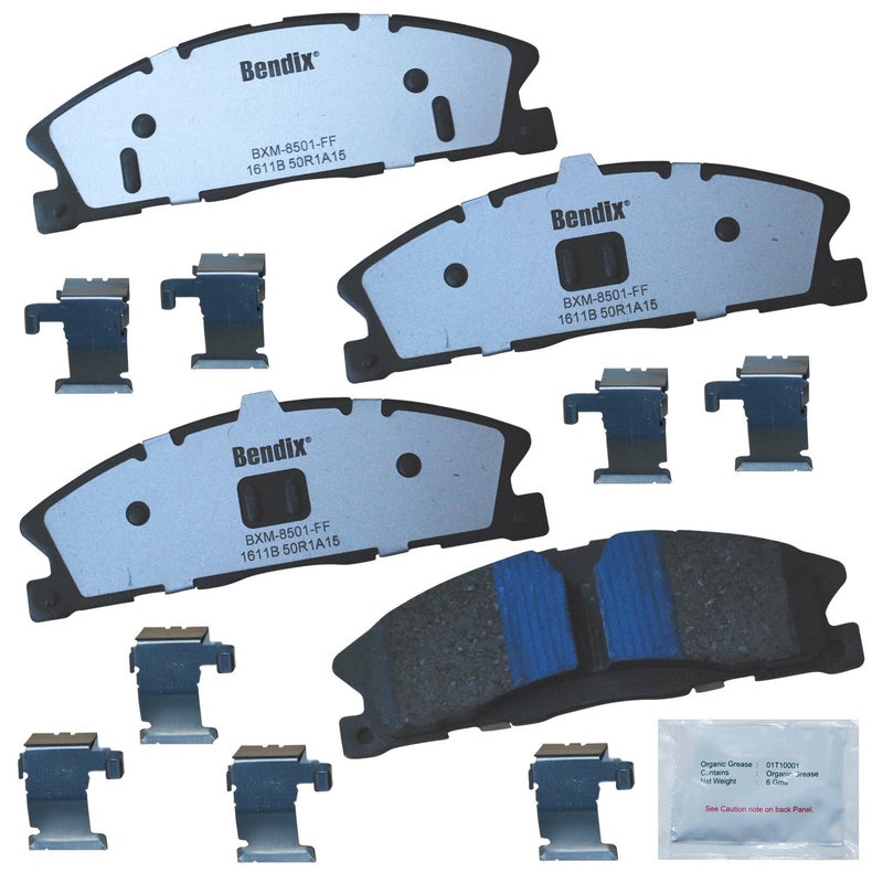 Bendix Fleet Metlok PBD1611B Semi-Metallic Front Brake Pads for Ford Flex 2015-2013, Police Interceptor Sedan 2017-2013, Police Interceptor Utility 2015-2013, Lincoln MKS 2013, MKS 2015, MKT 2015-2013 - Image 4