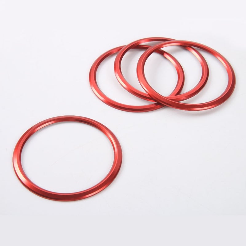 BORUIEN for Camaro Accessories AC Knobs Air Conditioner Outlet Vent Trim for Chevrolet Camaro 2017-2020, 4pcs Red Aluminum - Image 3