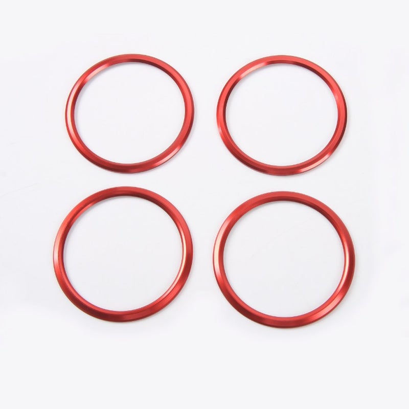 BORUIEN for Camaro Accessories AC Knobs Air Conditioner Outlet Vent Trim for Chevrolet Camaro 2017-2020, 4pcs Red Aluminum - Image 2