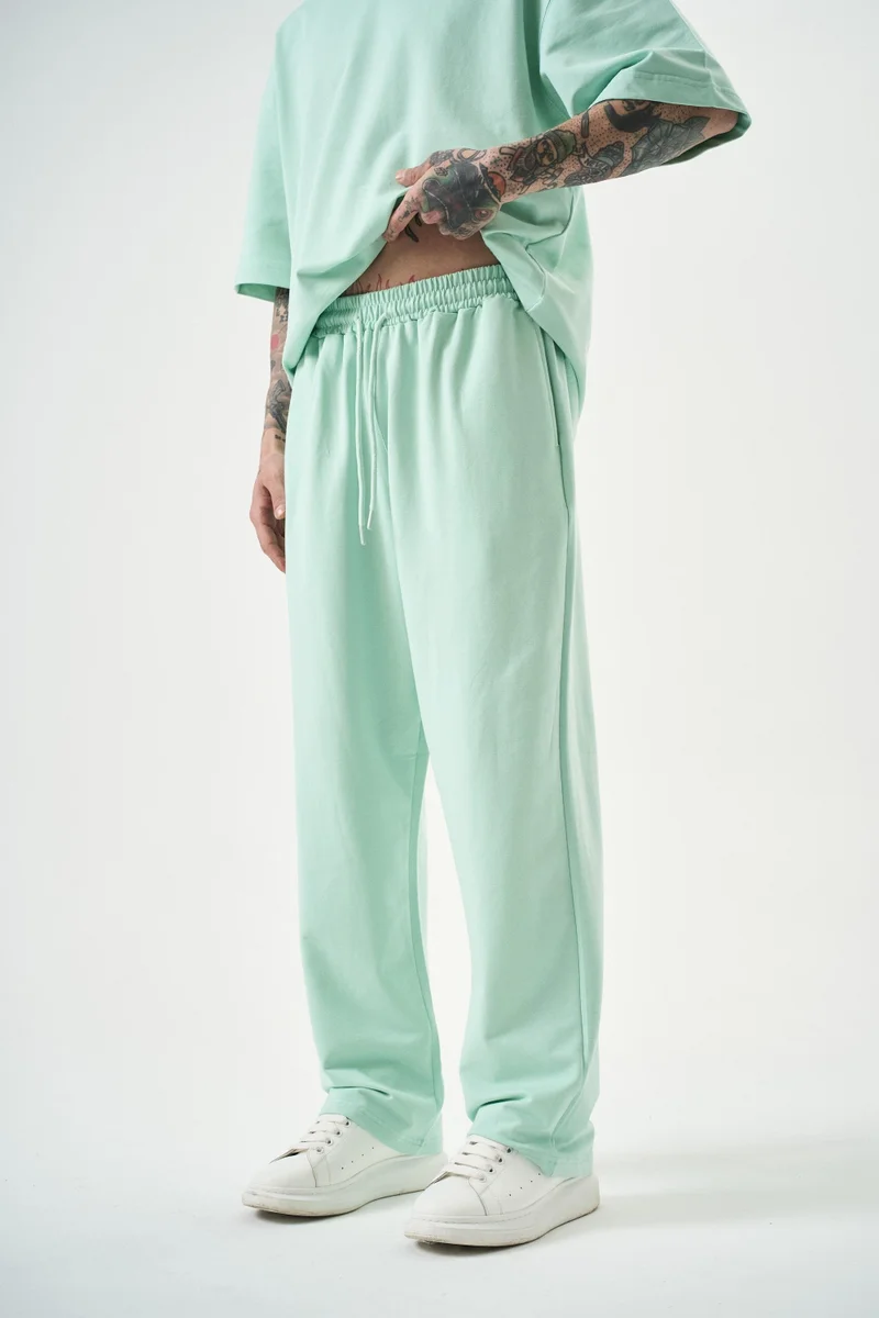 RESPIRE Men's Basic Baggy Sweatpants, Sea Green