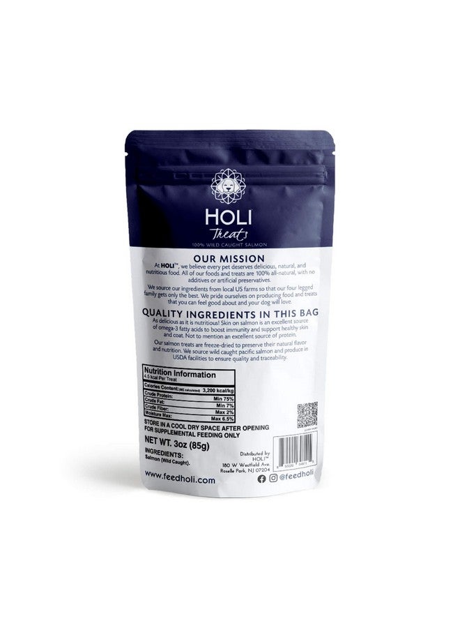 هولي مكافآت الكلاب من سمك السلمون المجفف بالتجميد - مع زيت السمك أوميجا 3 و6 - مكافآت الكلاب الطبيعية بالكامل - درجة مناسبة للبشر - جلد سمك السلمون البري - صنع في الولايات المتحدة الأمريكية - خالٍ من الحبوب - مناسب لمرضى السكر - Image 5