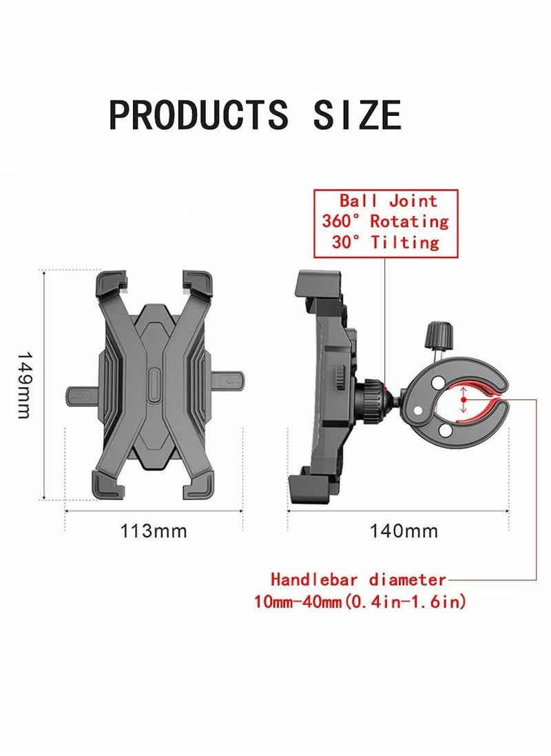 Y&D - Bicycle Phone Holder, Motorcycle Handlebar for Mountain Bike and Stroller one-Key Lock, Suitable 4.7-7 inch Phones, 11 Pro max, S9, galax S21 note20 - Image 1