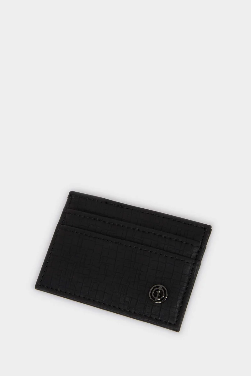 ديفاكتو Man Faux Leather Business Card Wallet