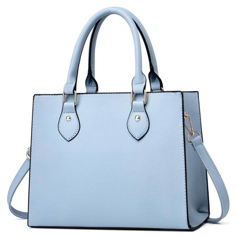 CHICAROUSAL Crossbody Purses and Handbags for Women PU Leather Tote Top Handle Satchel Shoulder Bags (Liz Light Blue) - Image 1