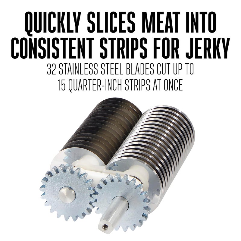 Weston Manual Support Beef Jerky Slicer, Quick and Easy Operation For Cuts Up To 5â€ Wide x 1.25â€ Thick, Durable Aluminum Construction, Stainless Steel Blades, Charcoal Gray (07-3801-W-A) - Image 2