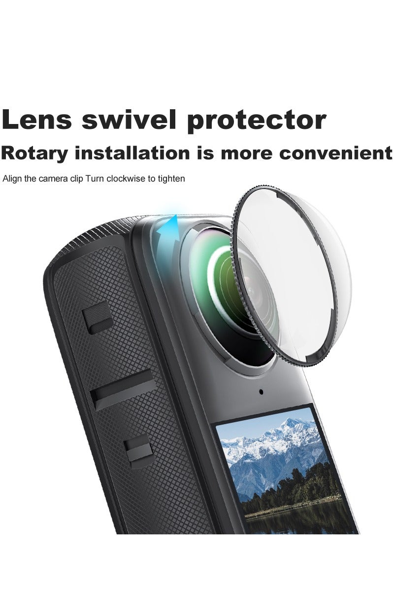 Milatech Camera Accessory Kit for Insta 360 X4 - Lens Guards, Silicone Case, Camera Case (Black, Unisex) - Image 3