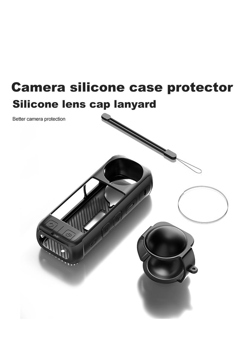 Milatech Camera Accessory Kit for Insta 360 X4 - Lens Guards, Silicone Case, Camera Case (Black, Unisex) - Image 4